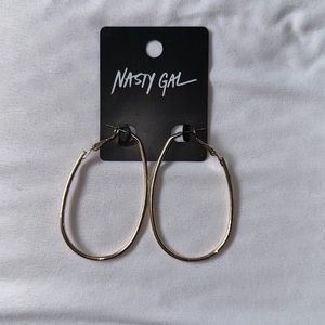 Gold nasty gal hoops